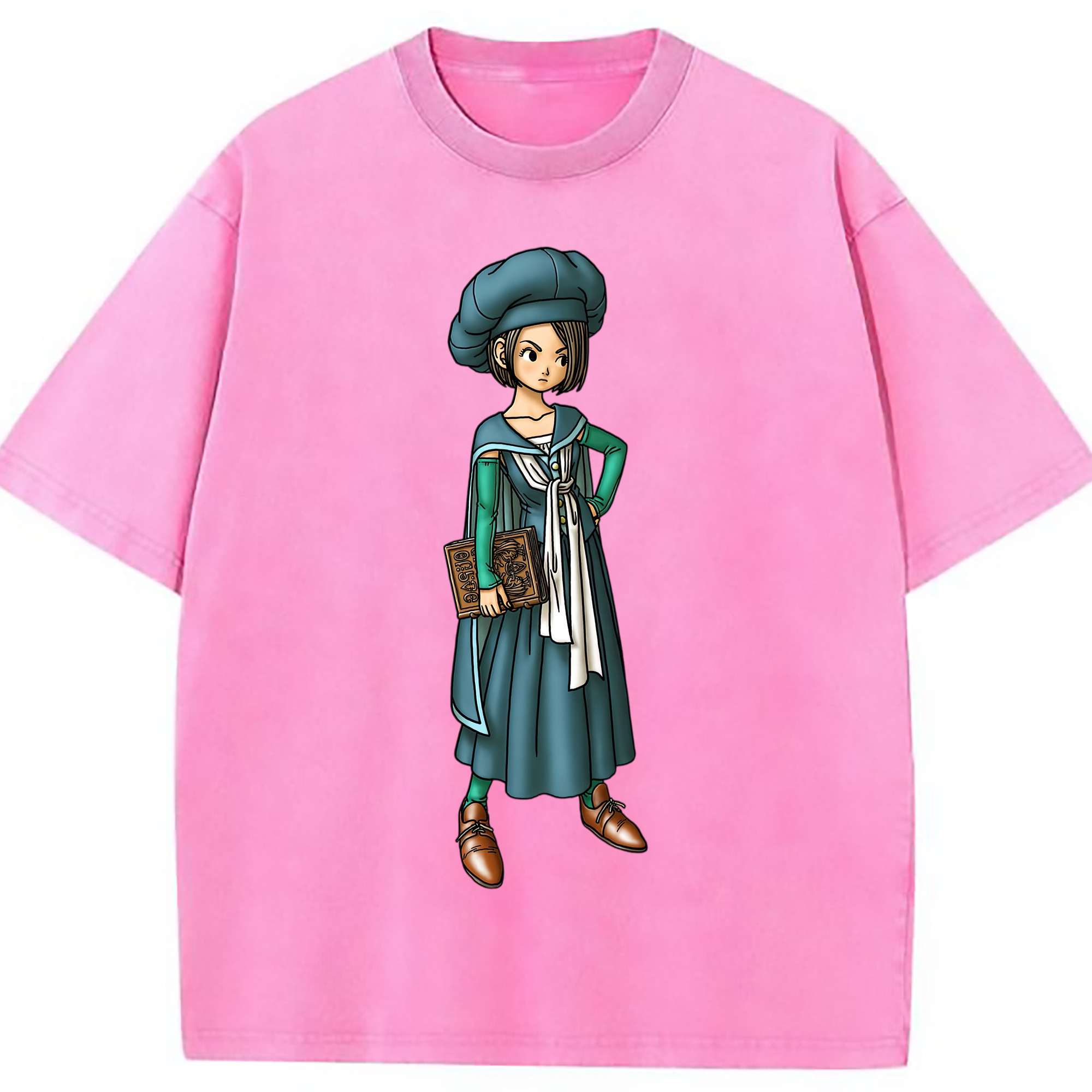 （画像用） ドラゴンクエスト Doragon Kuesuto Dragon Quest 綿100% ヴィンテージ風 半袖Tシャツ（フロントプリント）